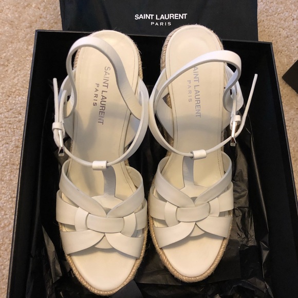 ysl tribute espadrille wedge